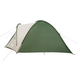 vidaXL Tenda da Campeggio 4 Persone Verde 300x250x132 cm Taffetà 185T