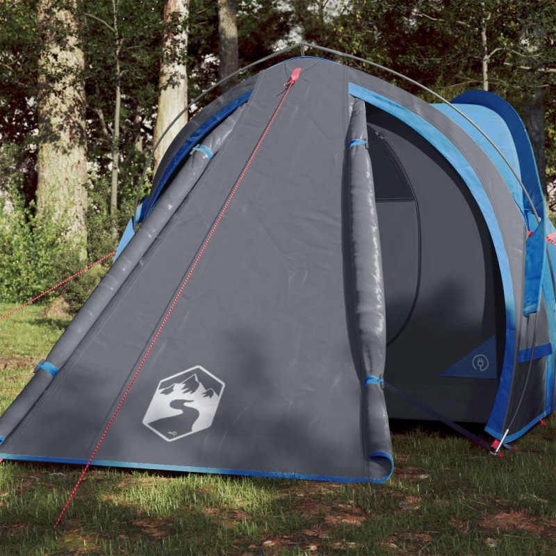 vidaXL Tenda da Campeggio 2 Persone Blu 320x140x120 cm Taffetà 185T