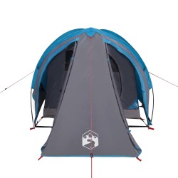 vidaXL Tenda da Campeggio 2 Persone Blu 320x140x120 cm Taffetà 185T