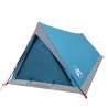 vidaXL Tenda da Campeggio 2 Persone Blu 200x120x88/62 cm Taffetà 185T