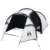 vidaXL Tenda da Campeggio 4 Persone Bianca 360x135x105 cm Taffetà 185T