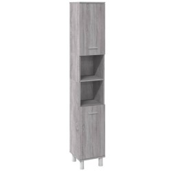 vidaXL Set Mobili da Bagno 3 pz Grigio Sonoma in Legno ingegnerizzato