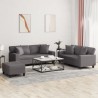 vidaXL Set di Divani 3 pz con Cuscini Grigio in Similpelle