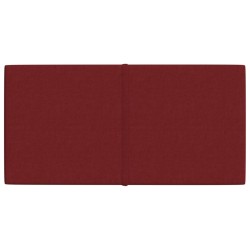 Pannelli Murali 12 pz Rosso Vino 60x30 cm in Tessuto 2,16 m²