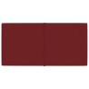 Pannelli Murali 12 pz Rosso Vino 60x30 cm in Tessuto 2,16 m²