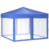 Tenda per Feste Pieghevole con Pareti Laterali Blu 3x3 m