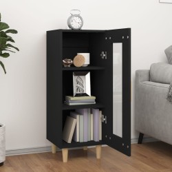    Credenza Nero 34,5x34x90 cm in Legno ingegnerizzato