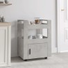 Carrello da Cucina Grigio cemento 60x45x80 cm Legno ingegnerizzato