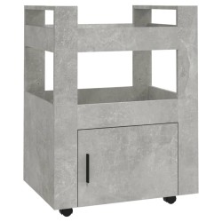 Carrello da Cucina Grigio cemento 60x45x80 cm Legno ingegnerizzato