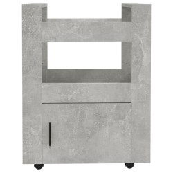 Carrello da Cucina Grigio cemento 60x45x80 cm Legno ingegnerizzato