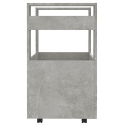 Carrello da Cucina Grigio cemento 60x45x80 cm Legno ingegnerizzato