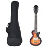 vidaXL Chitarra Elettrica da Bambini con Custodia Marrone Nera 3/4 30"