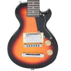 vidaXL Chitarra Elettrica da Bambini con Custodia Marrone Nera 3/4 30"