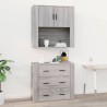    Mobile Pensile Grigio Sonoma 80x33x80 cm in Legno ingegnerizzato