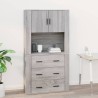    Mobile Pensile Grigio Sonoma 80x33x80 cm in Legno ingegnerizzato