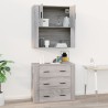    Mobile Pensile Grigio Sonoma 80x33x80 cm in Legno ingegnerizzato