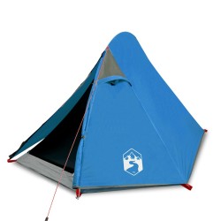 vidaXL Tenda da Campeggio 2 Persone Blu 267x154x117 cm Taffetà 185T