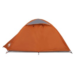 vidaXL Tenda Campeggio 2Persone Grigia e Arancione 254x135x112 Taffetà