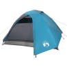 vidaXL Tenda da Campeggio 4 Persone Blu 267x272x145 cm Taffetà 185T