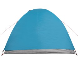 vidaXL Tenda da Campeggio 4 Persone Blu 267x272x145 cm Taffetà 185T