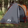 vidaXL Tenda Campeggio 2Persone Grigia e Arancione 320x140x120 Taffetà