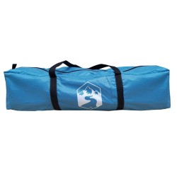 vidaXL Tenda da Campeggio 4 Persone Blu 367x367x259 cm Taffetà 185T