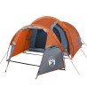 vidaXL Tenda Campeggio 4Persone Grigia e Arancione 360x135x105 Taffetà