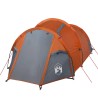 vidaXL Tenda Campeggio 4Persone Grigia e Arancione 360x135x105 Taffetà