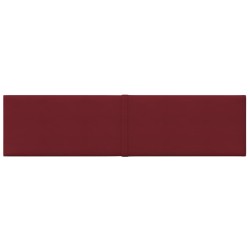 Pannelli Murali 12 pz Rosso Vino 60x15 cm Tessuto 1,08 m²