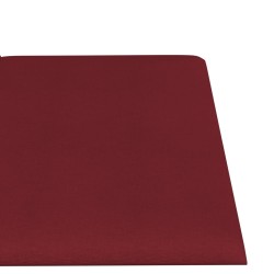 Pannelli Murali 12 pz Rosso Vino 60x15 cm Tessuto 1,08 m²