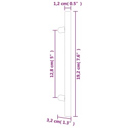 vidaXL Maniglie per Mobili 10pz Nere 128mm in Acciaio Inox