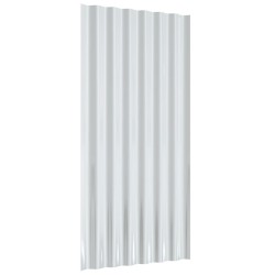    Pannelli Tetto 12pz Acciaio Verniciato Polvere Argento 80x36 cm