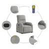 vidaXL Poltrona Reclinante Massaggi Elettrica Grigio Chiaro Microfibra