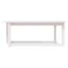    Tavolino da Salotto Bianco 110x55x45 cm Legno Massello di Pino