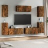    Set di Mobili Porta TV 7 pz Rovere Fumo in Legno ingegnerizzato