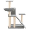    Albero per Gatti con Tiragraffi in Sisal Grigio Chiaro 82 cm