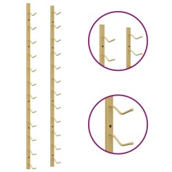    Portavini da Parete per 12 Bottiglie Oro in Ferro