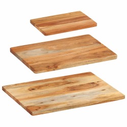 vidaXL Set Taglieri 3 pz con Supporto in Legno Massello di Acacia