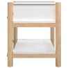    Tavolini da Letto 2pz Bianchi 42x38x45 cm in Legno ingegnerizzato