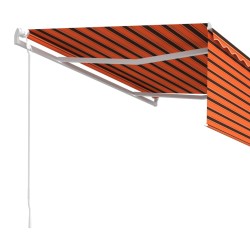 Tenda Sole Retrattile Automatica Parasole 4x3m Arancio Marrone