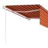 Tenda Sole Retrattile Automatica Parasole 4x3m Arancio Marrone