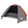 vidaXL Tenda Campeggio 2Persone Grigia e Arancione 224x248x118 Taffetà