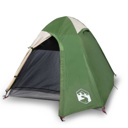 vidaXL Tenda da Campeggio 2 Persone Verde 254x135x112 cm Taffetà 185T