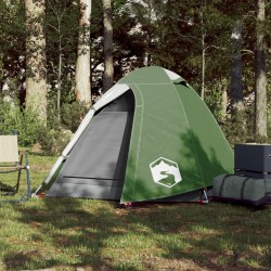 vidaXL Tenda da Campeggio 2 Persone Verde 254x135x112 cm Taffetà 185T