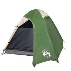 vidaXL Tenda da Campeggio 2 Persone Verde 254x135x112 cm Taffetà 185T