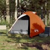 vidaXL Tenda Campeggio 2Persone Grigia e Arancione 264x210x125 Taffetà