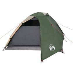 vidaXL Tenda da Campeggio 2 Persone Verde 264x210x125 cm Taffetà 185T