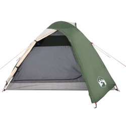 vidaXL Tenda da Campeggio 2 Persone Verde 264x210x125 cm Taffetà 185T