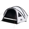 vidaXL Tenda da Campeggio 4 Persone Bianca 300x250x132 cm Taffetà 185T