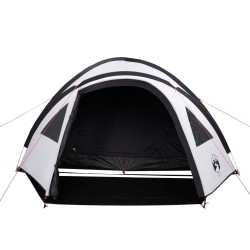 vidaXL Tenda da Campeggio 4 Persone Bianca 300x250x132 cm Taffetà 185T